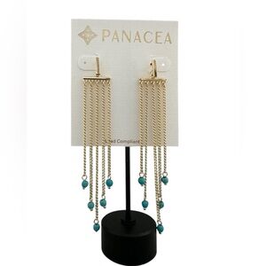 Beaded Turquoise Chandelier Earrings. Panacea Jewelry